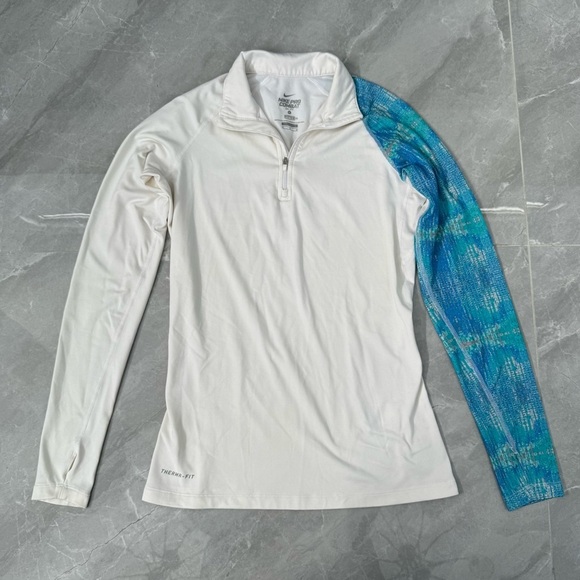 Nike Tops - Women’s Nike Pro Combat Therma Fit Fitted 1/4th Zip Jacket Pullover Long Sleeve